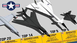 Most Beautiful American Aircraft Type & Size Comparison 3D