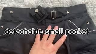Custom fastener belt waistband cargo shorts pants