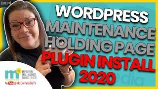 COMING SOON PAGE WORDPRESS PLUGIN: How to install maintenance holding page, under construction, 2020