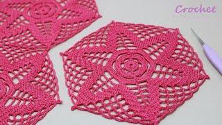 Цветочный МОТИВ КРЮЧКОМ простое вязание для начинающих МКEasy Crochet motifs pattern for beginners