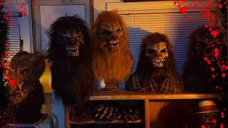 My complete Halloween Horror collection tour of the CRYPT scary masks & props werewolves & more BOO!