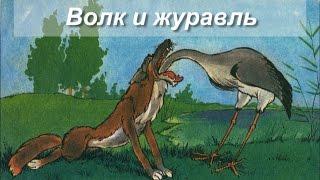 Басня "Волк и журавль"