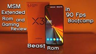 Msm - Extended Rom for Realme X3 | Rom And Gaming Review in 90 Fps bootcamp zero lag Beast Rom