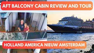 Holland America Nieuw Amsterdam 7139 Aft Balcony Cabin Review and Tour