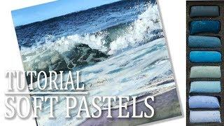 How to draw waves with soft pastels | Easy drawing tutorial for beginners