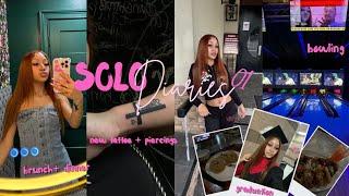 SOLO DIARIES 001: graduation grwm, new tat+ piercing, bowling, brunch, etc