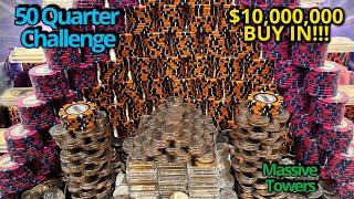 Worlds biggest tower inside a high limit coin pusher $10,000,000 buy in