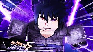 Lvl 150 Sasuke 6Star is Supah Ovah Powah on All Star Tower Defense | Roblox