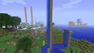 Minecraft - My Single Player World / Map - Boat Rubik's Cube Big Waterfall