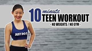 10-Minute Workout for Teenagers | No Weights, No Jumping! | Joanna Soh