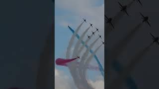 tornado red arrows #smoke #red #white #blue #aviation #redarrows #demo #display #tornado #special