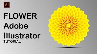 flower Illustrator-Adobe Illustrator Tutorials  @ShuvoCreators