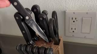 Ginsu Kiso 14 Piece Black Knife Set Review, Amazing Knife Set! Sleek And Durable!