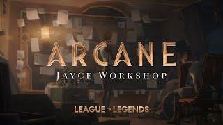 Working with Jayce and Viktor | ARCANE Piltover Ambience with Rain & Fire I Forging Hextech