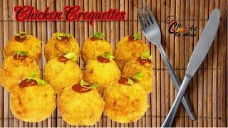 Easy Chicken Croquettes| Chicken Appetizer |Recipe by Cuisine Art By Aliya #chickenrecipes