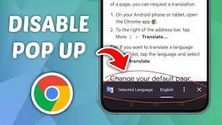 How to Disable Google Translate Pop Up in Chrome