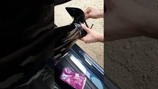 Polishing Lady Aquarius’ Shiny Black Patent Leather Thigh High Boots