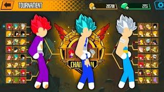 Stickman Warriors - Fight 3×3 Vegeta God, Vegeta Blue, Vegeta Ultra TOURNAMENT