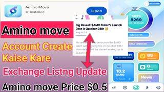 Amino move Account Create Kaise Kare | Full Process   | New update Listng | Free Airdrop