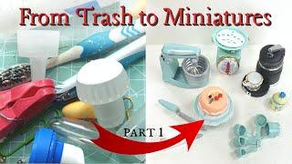 Everyday Trash to MINIATURES PART 1 #MiniatureCraftsWithWasteMaterials