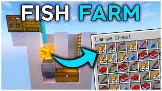 The EASIEST AFK Fish Farm in Minecraft Bedrock 1.21 (Tutorial)