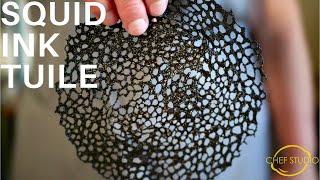 Squid Ink Coral Lace Tuiles | Chef Studio Modernist