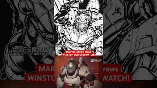 MARVEL ARTIST Draws WINSTON from OVERWATCH…