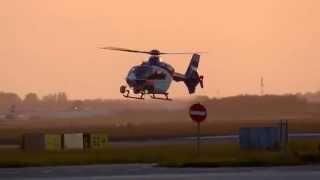 Eurocopter EC-135 Dutch Police landing at Schiphol Airport (Heliport)