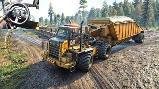 SnowRunner - Ultimate Big Heavy Load With CATERPILLAR-770G Truck | Logitech G29 | #586