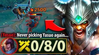 This guy made a mistake picking Yasuo top against the Rank 1 Tryndamere...