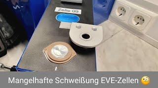  Brandgefährlich! Mangelhafte Laser-Schweißung der EEL Battery 304Ah EVE LiFePo4 Zellen  #lifepo4