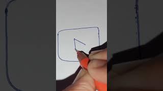 How to draw Very Easy Youtube Logo #drawing #ayusharts #art #viral #shorts #youtube