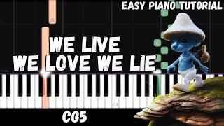 CG5 - We Live We Love We Lie (Easy Piano Tutorial)