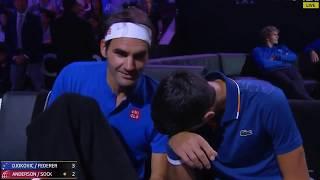 Federer Djokovic vs Sock Anderson  Laver Cup 2018  Highlights