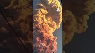Indonesian volcano eruption sends ash miles high