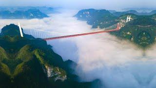 WORLD'S MOST BEAUTIFUL MOUNTAIN BRIDGE || AIZHAI BRIDGE EXPRESSWAY 矮寨大桥 编辑 #bridge #engineering