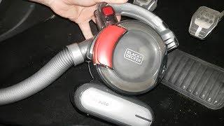 BLACK+DECKER flex auto 12V car vacuum cleaner In Action