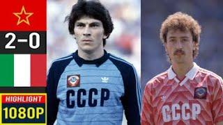 CCCP 2-0 Italy Semi Final Euro 1988 | Full highlight | 1080p HD | Belanov | Maldini | Dasaev