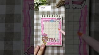 stickers journal | tea 🩷 #shorts #sticker #journal