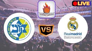 LIVE : Real Madrid Baloncesto Vs Maccabi Tel Aviv | EuroLeague Basketball Match Live Today