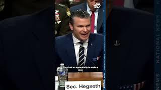 Defense Secretary Hegseth says Iran understands what Trump is saying