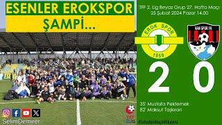 ESENLER EROKSPOR ŞAMPİ... (Vanspor Taraftarının Müthiş Desteği Yeterli Olmadı)