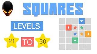 Squares Level 21 22 23 24 25 26 27 28 29 30 (Minimal Puzzle Game)