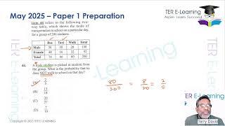 CSEC Maths - May 2025 Paper 1 Preparation (Terry David) - Session 3