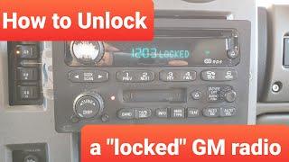 How to fix "locked" gm radio yourself