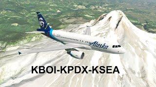 X Plane 11 | Airbus A319 - 100 | VATSIM | Boise - Portland