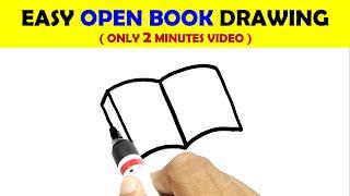 HOW TO DRAW A OPEN BOOK STEP BY STEP