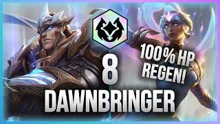 BEST TEAM COMP TFT SET 5.5 REVIVAL | 8 Dawnbringer Team Comp 100% HP Regeneration