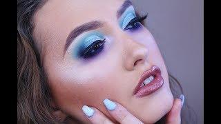 Blue and Purple Half Cut Crease  Tutorial - As Gaeilge