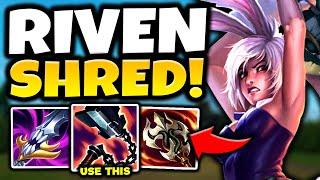 RIVEN TOP HOW TO SHRED NEW BUFFED AKALI TOP  S12 RIVEN TOP GAMEPLAY! (Season 12 Riven Guide)